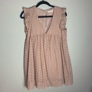 Light Pink Crochet Romper